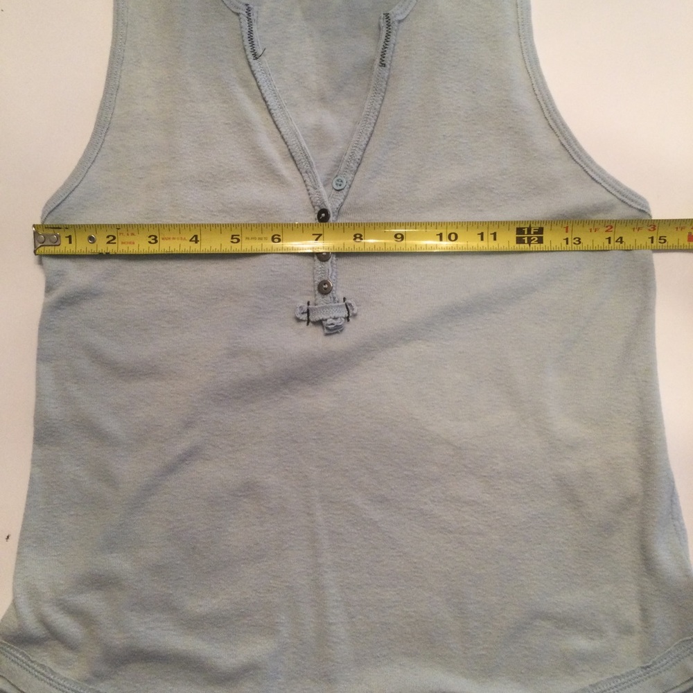 Free People We The Free Shake It Up Light Blue Tank Tee Size Medium - Picture 12 of 13